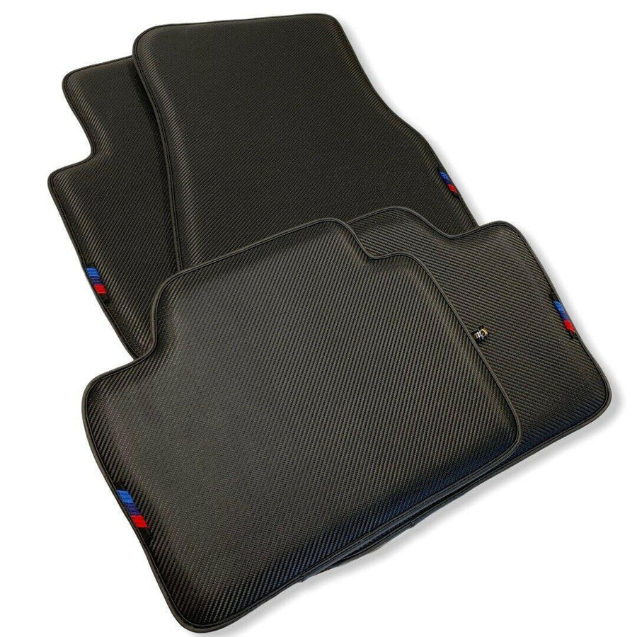 Floor Mats For BMW 3 Series E30 4-doors Sedan Autowin Brand Carbon Fiber Leather - AutoWin