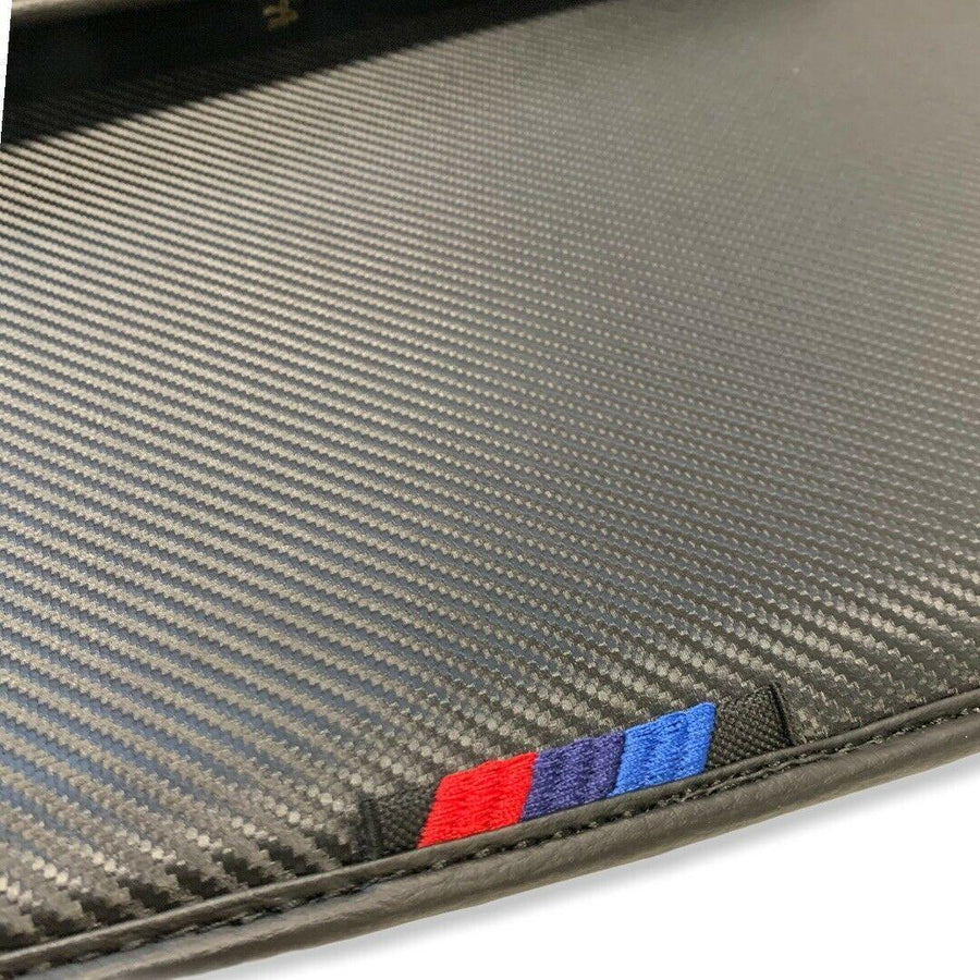 Floor Mats For BMW 3 Series E30 4-doors Sedan Autowin Brand Carbon Fiber Leather - AutoWin