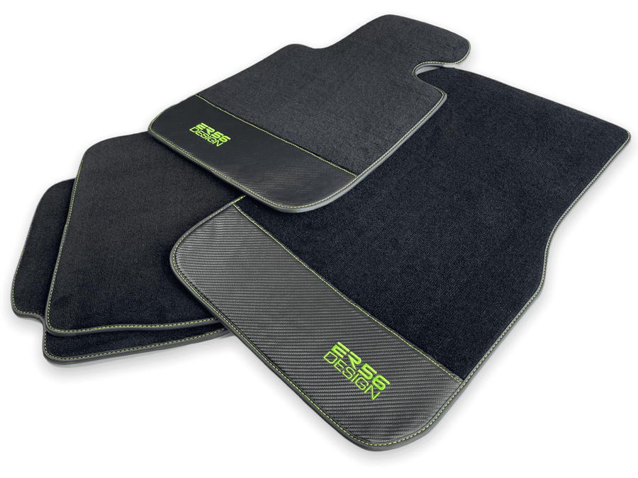 Floor Mats For BMW 3 Series E36 2-door Coupe Carbon Leather Er56 Design - AutoWin