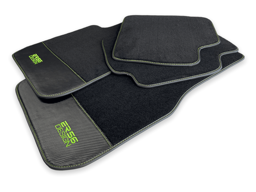 Floor Mats For BMW 3 Series E36 2-door Coupe Carbon Leather Er56 Design - AutoWin