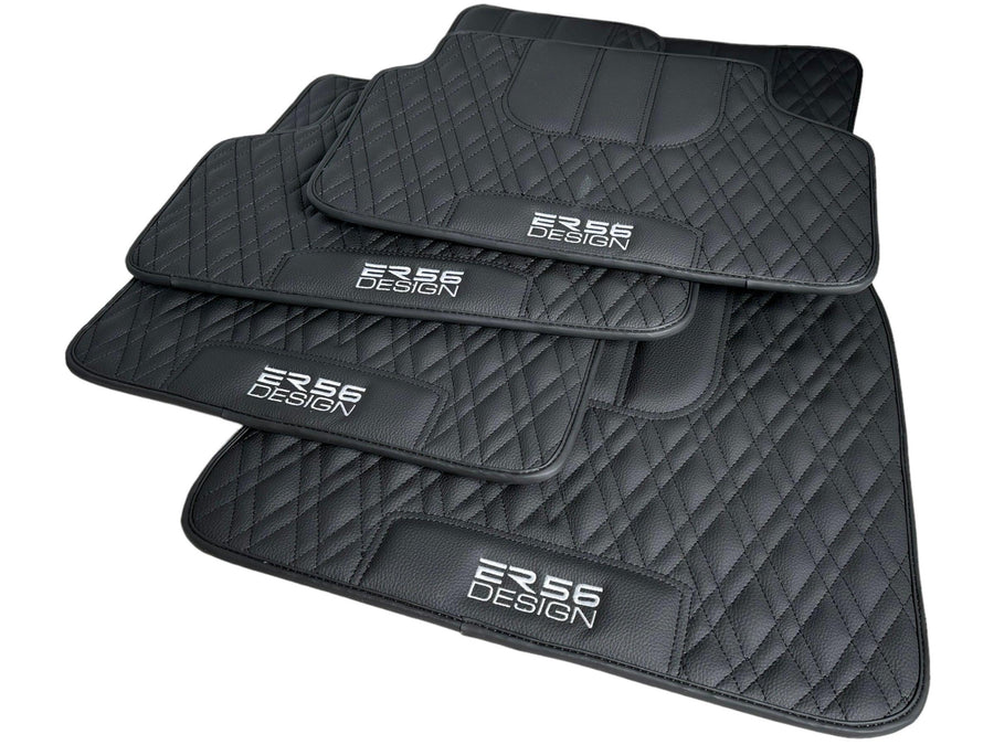 Floor Mats For BMW 5 Series E39 Black Leather Er56 Design - AutoWin