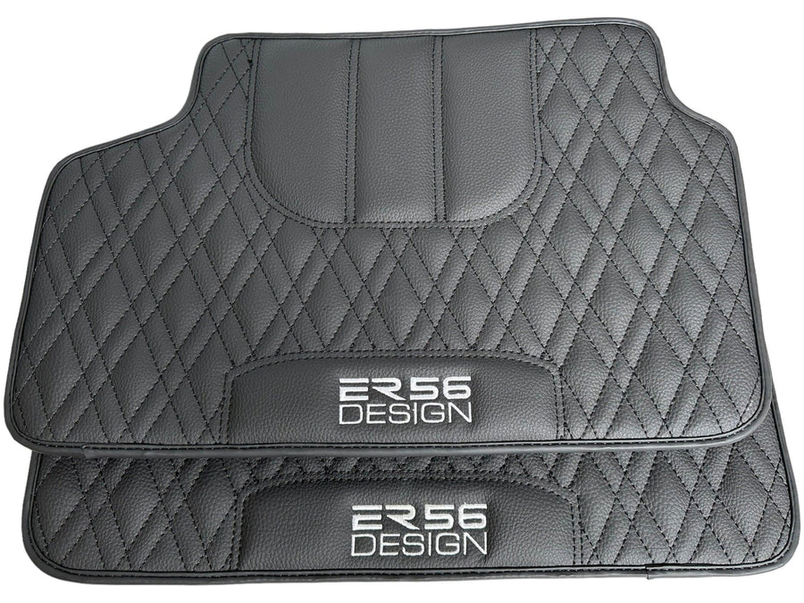Floor Mats For BMW 5 Series E39 Black Leather Er56 Design - AutoWin
