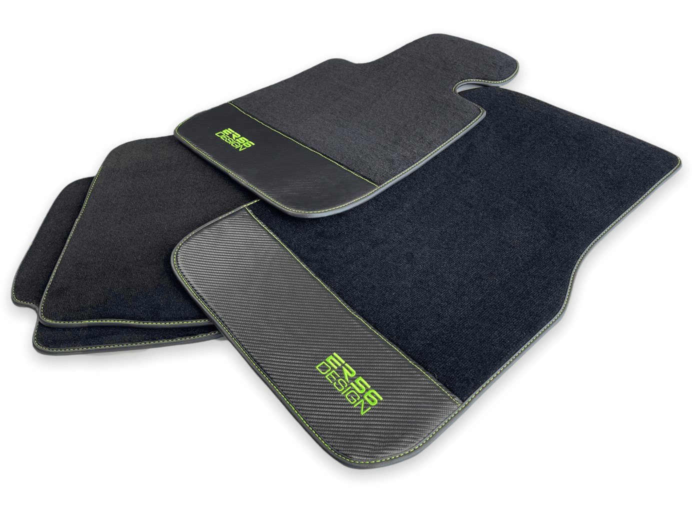 Floor Mats For BMW 7 Series F02 Carbon Leather Er56 Design - AutoWin