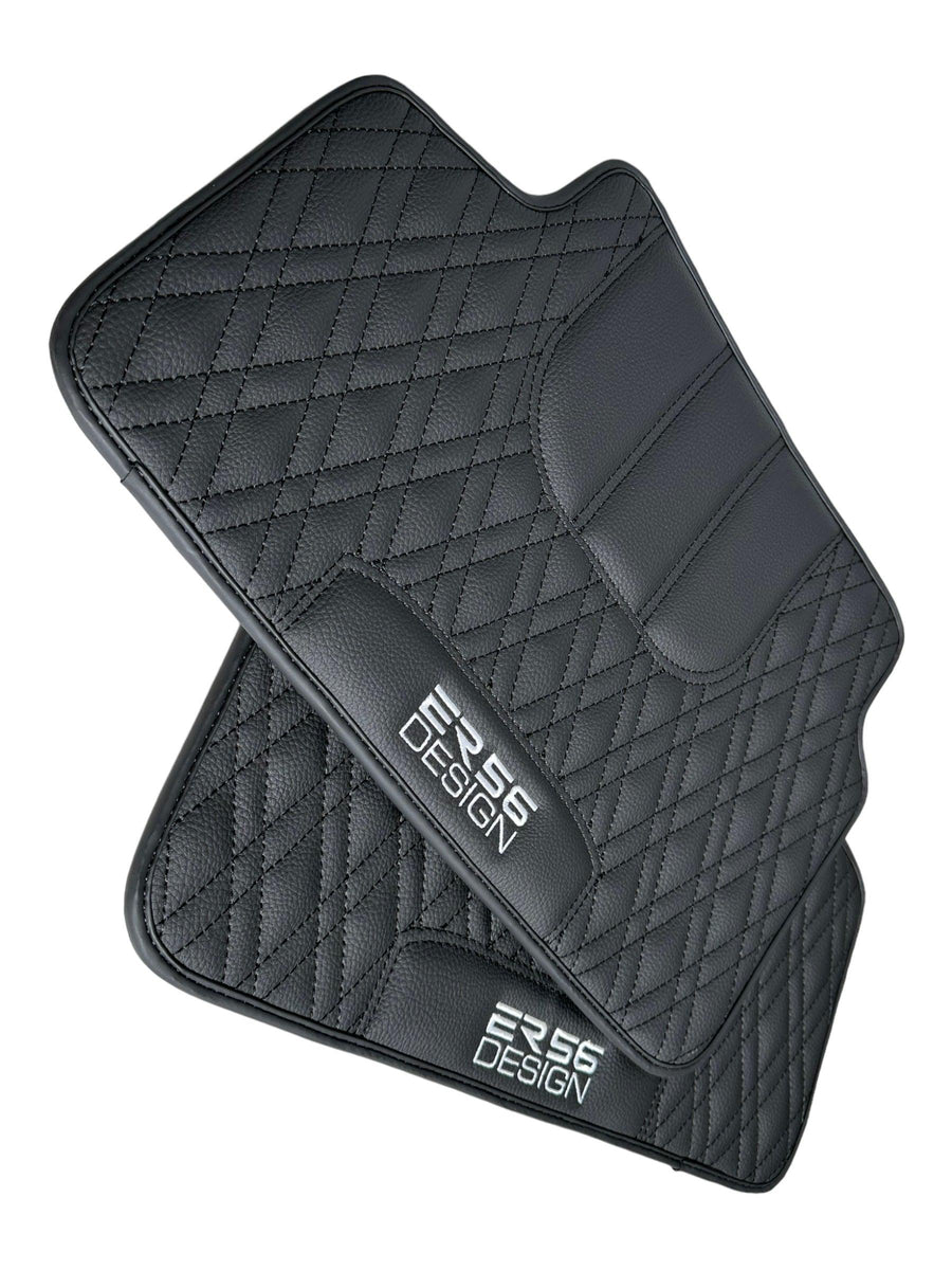 Floor Mats For BMW 8 Series Gran Coupe G16 Black Leather Er56 Design - AutoWin