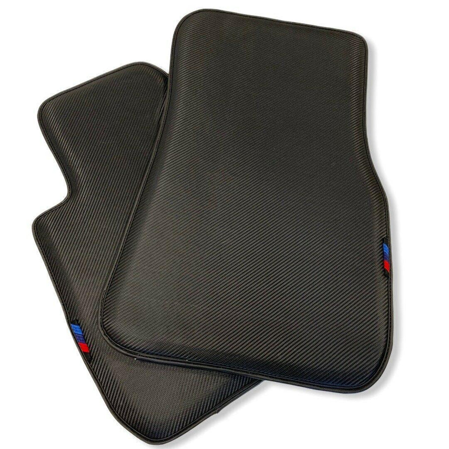 Floor Mats For BMW M4 G82 Coupe Autowin Brand Carbon Fiber Leather - AutoWin