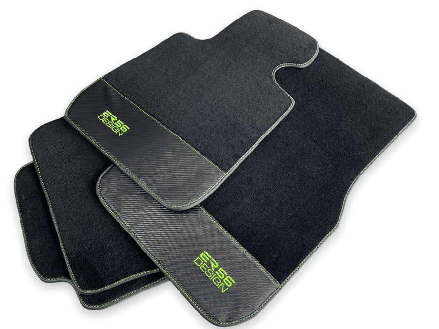 Floor Mats For BMW M6 F13 Coupe Carbon Leather Er56 Design - AutoWin
