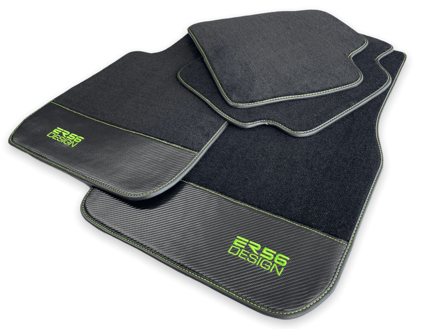 Floor Mats For BMW M6 F13 Coupe Carbon Leather Er56 Design - AutoWin