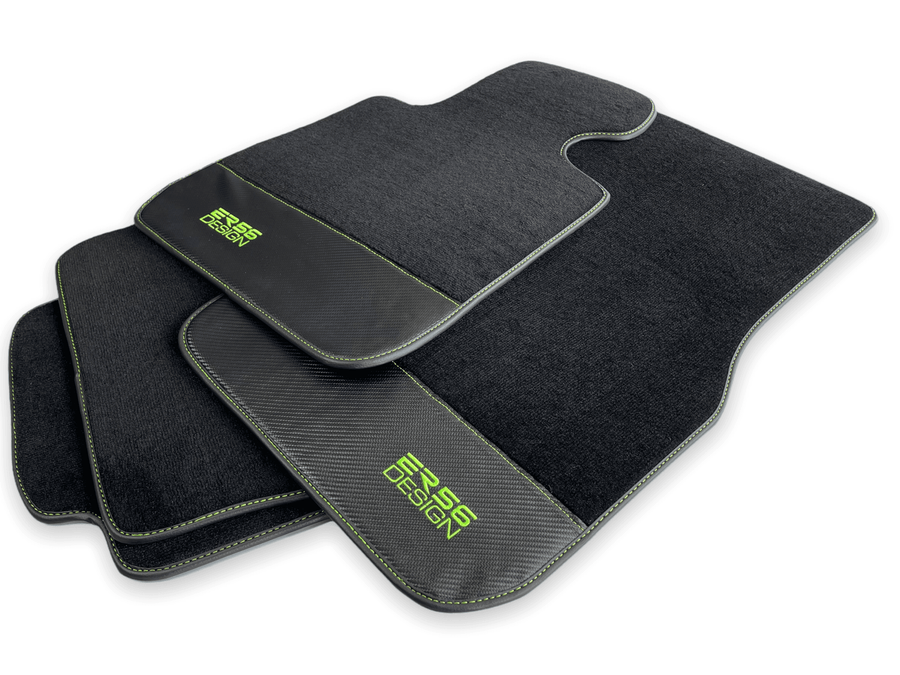 Floor Mats For BMW M6 F13 Coupe Carbon Leather Er56 Design - AutoWin