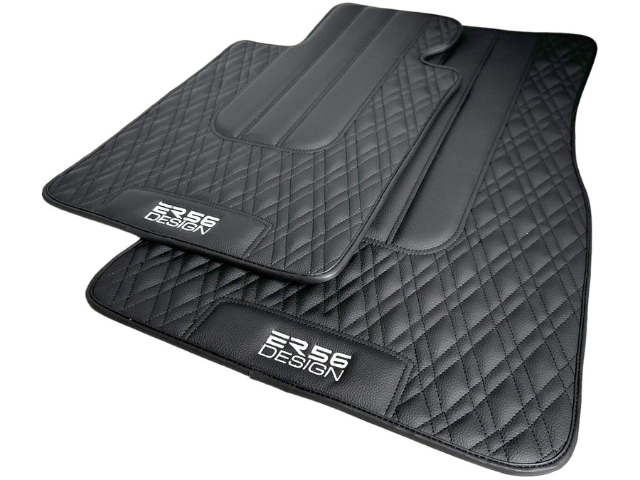 Floor Mats For BMW X6M F96 SUV Black Leather ER56 Design - AutoWin