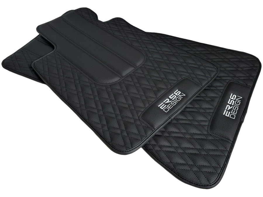 Floor Mats For BMW X6M F96 SUV Black Leather ER56 Design - AutoWin
