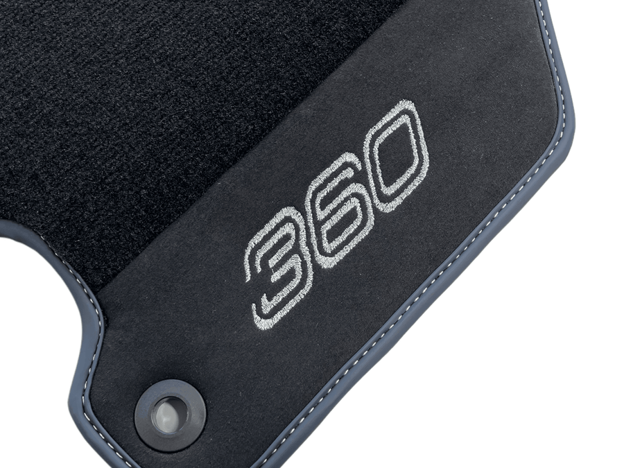 Floor Mats For Ferrari 360 Modena 1999-2005 Black With Alcantara - AutoWin