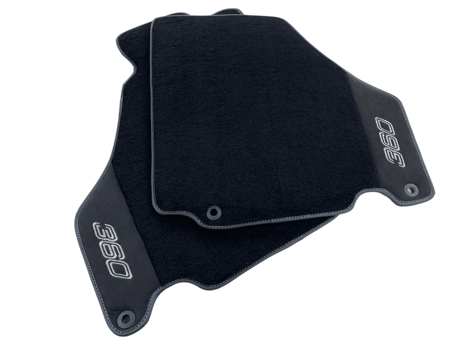 Floor Mats For Ferrari 360 Modena 1999-2005 Black With Alcantara - AutoWin