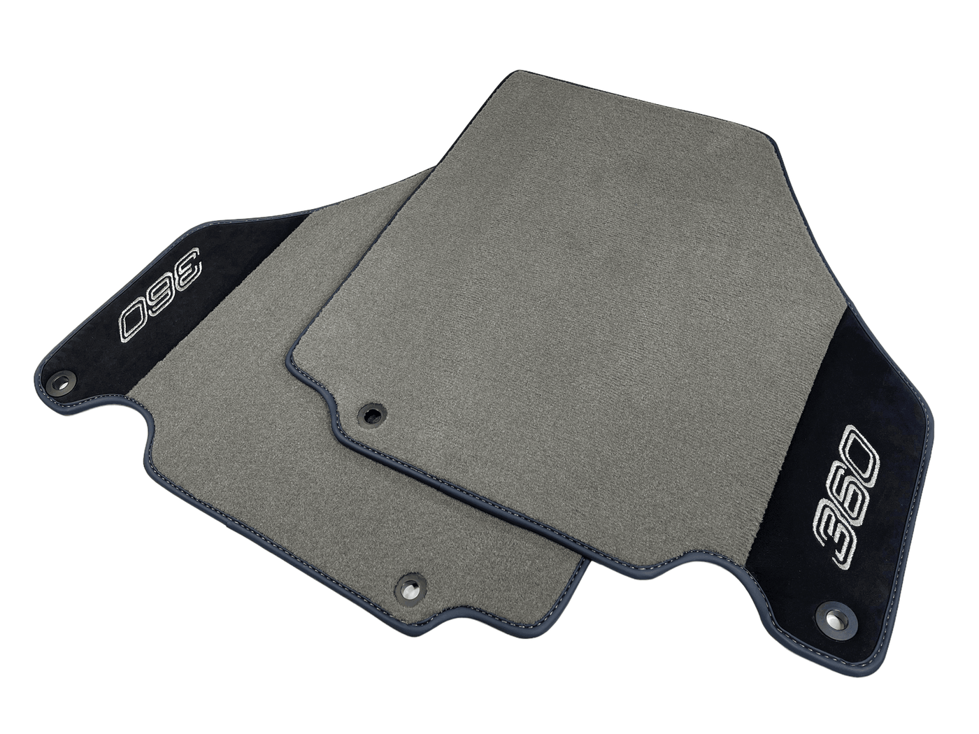 Floor Mats For Ferrari 360 Modena 1999-2005 Gray With Alcantara Leather - AutoWin