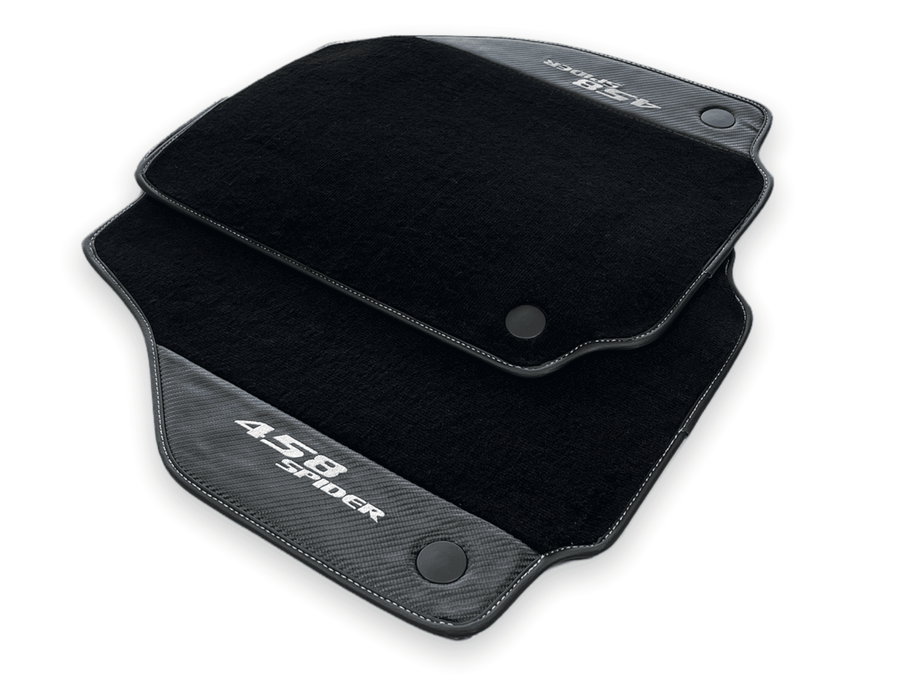 Floor Mats For Ferrari 458 Spider 2012-2015 Carbon Leather - AutoWin