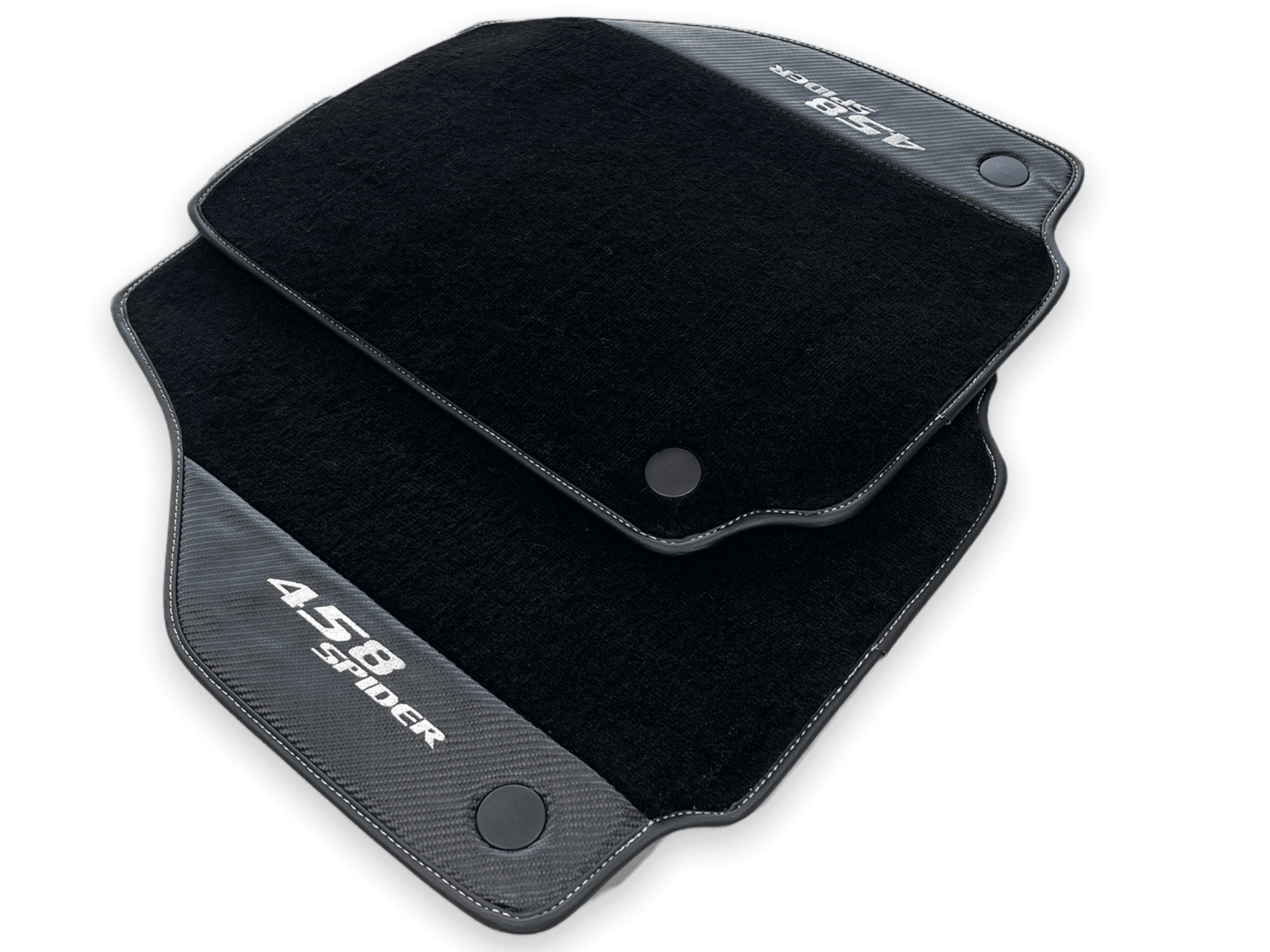 Floor Mats For Ferrari 458 Spider 2012-2015 Carbon Leather - AutoWin