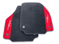 Floor Mats For Ferrari 458 Spider 2012-2015 Red Alcantara Leather - AutoWin