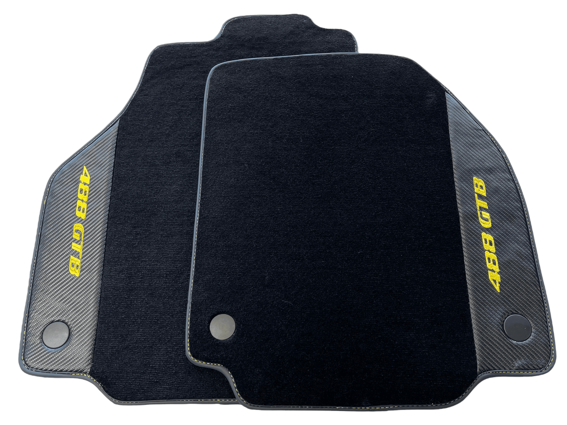 Floor Mats For Ferrari 488 GTB 2015-2022 Carpet With Carbon Fiber - AutoWin