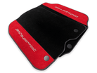 Floor Mats For Ferrari 812 Superfast Red Aclantara And Black Carpet - AutoWin