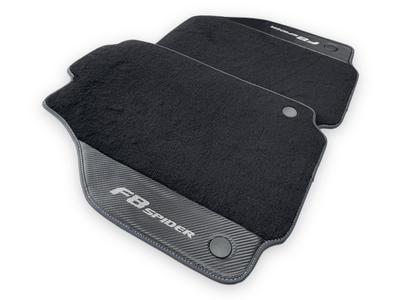 Floor Mats For Ferrari F8 Spider 2019-2022 With Carbon Fiber Leather - AutoWin