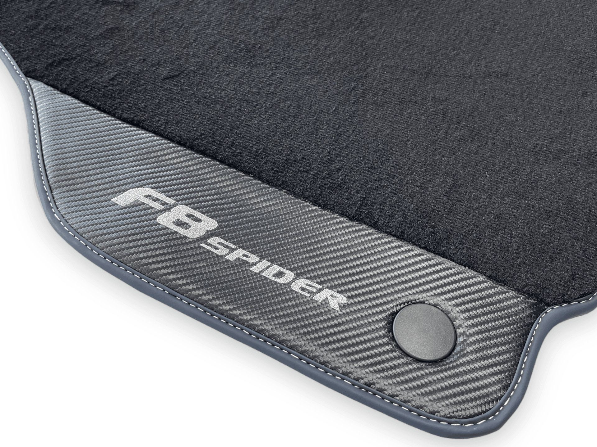 Floor Mats For Ferrari F8 Spider 2019-2022 With Carbon Fiber Leather - AutoWin