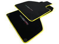 Floor Mats for Lamborghini Huracan With Italian Flag | Yellow Trim - AutoWin