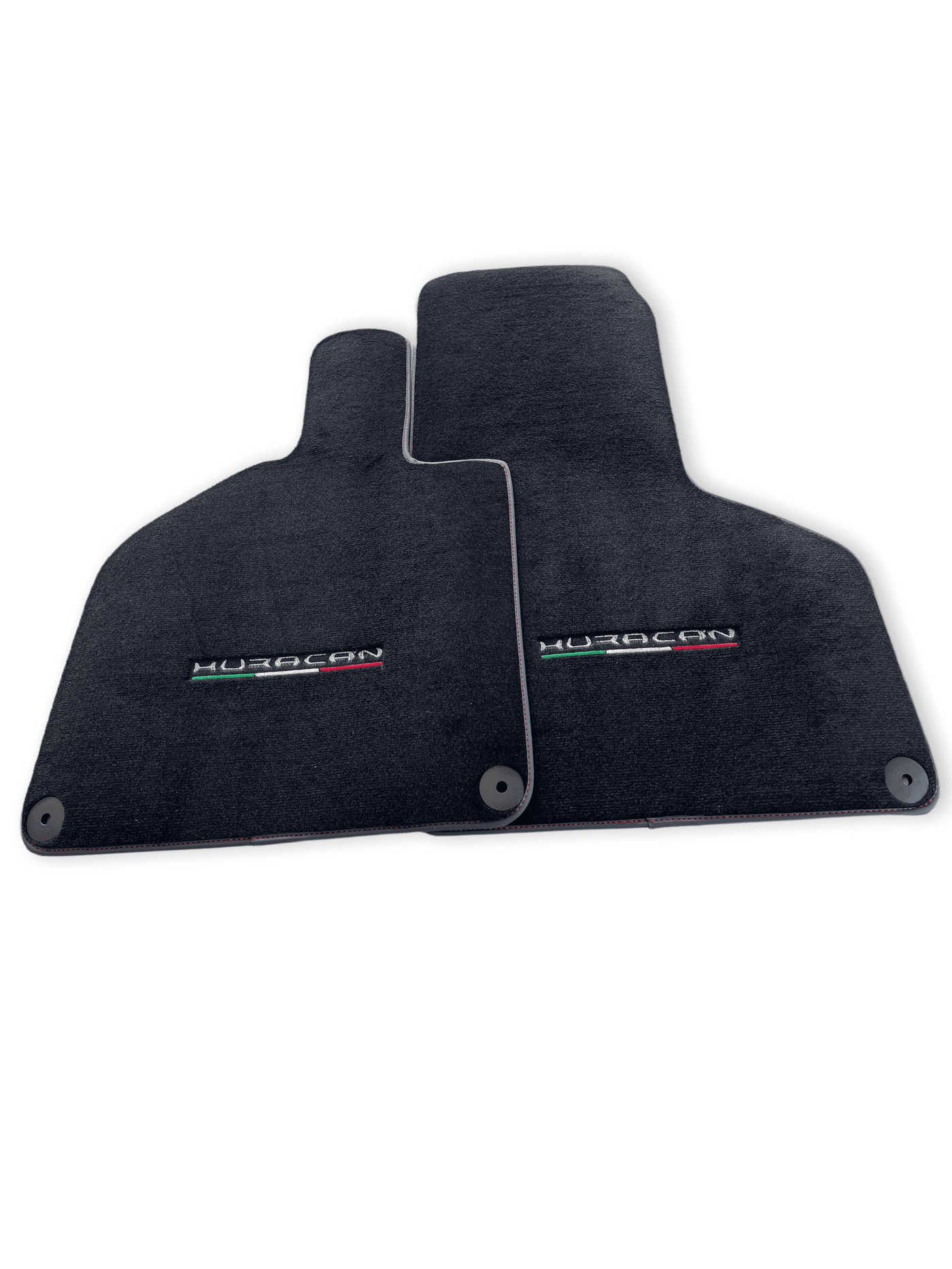 Floor Mats for Lamborghini Huracan With Italian Flag Red Stitch - AutoWin