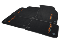 Floor Mats For Lamborghini Urus Black Tailored Orange Edition - AutoWin