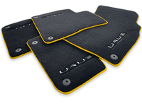 Floor Mats For Lamborghini Urus Black Tailored With Yellow Trim - AutoWin