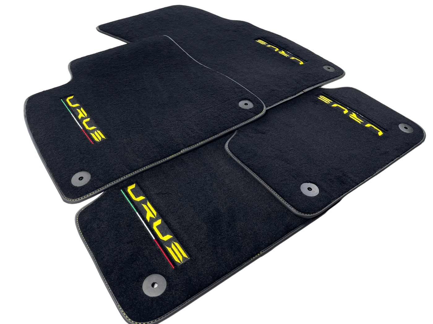 Floor Mats For Lamborghini Urus Black Tailored Yellow Edition - AutoWin