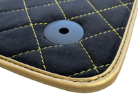 Floor Mats For Lamborghini Urus Performante Alcantara Leather Gold Trim - AutoWin