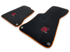 Floor Mats For McLaren MP4 12C Black Tailored Carpets Orange Trim - AutoWin