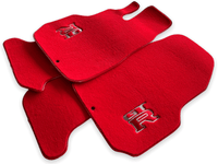 Floor Mats for Nissan GT-R - Tailored Red Carpets Set with GTR Emblem | AutoWin