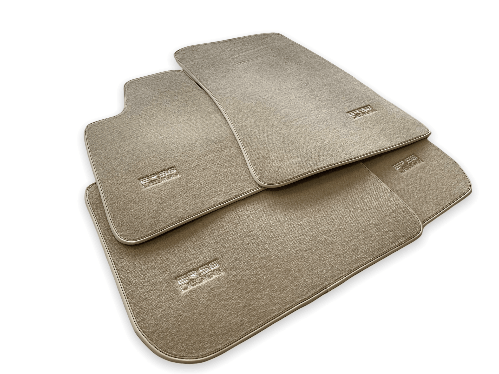 Floor Mats For Rolls Royce Dawn Rr6 2016-2023 Beige ER56 Design - AutoWin