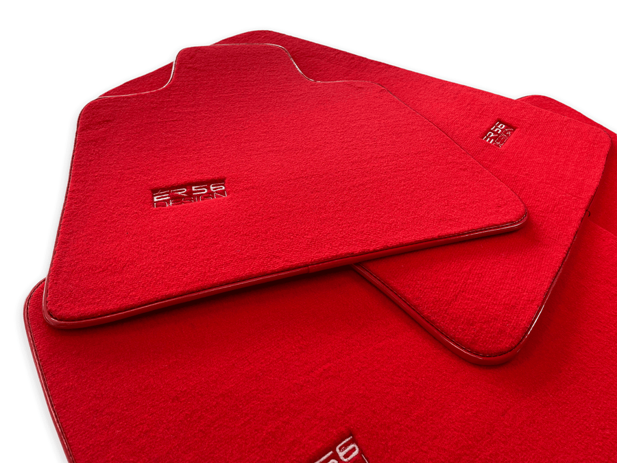 Floor Mats For Rolls Royce Phantom Drophead Coupe 2007–2016 Red Er56 Design - AutoWin