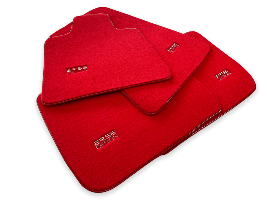 Floor Mats For Rolls Royce Phantom Drophead Coupe 2007–2016 Red Er56 Design - AutoWin