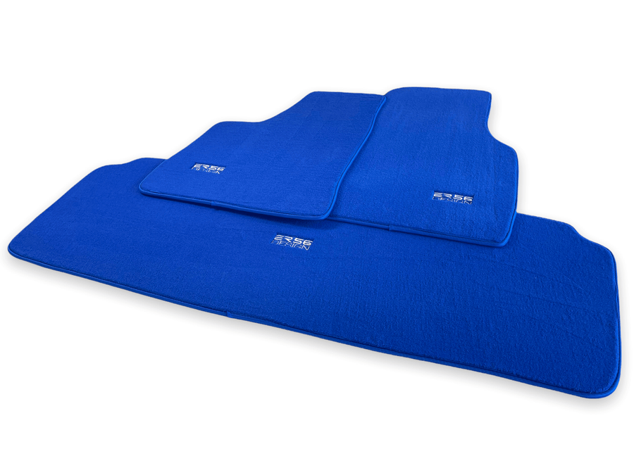Floor Mats For Tesla Model 3 Blue Tailored Carpets ER56 Design - AutoWin