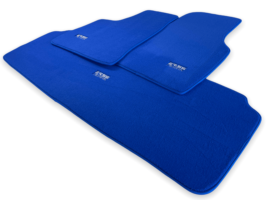 Floor Mats For Tesla Model 3 Blue Tailored Carpets ER56 Design - AutoWin