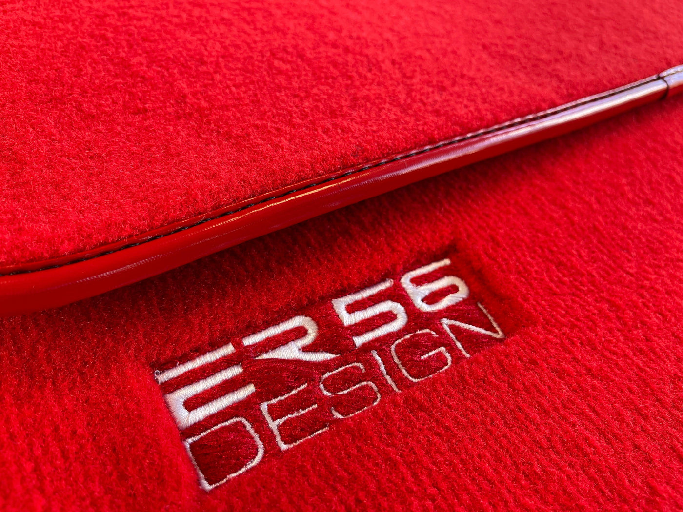 Floor Mats For Tesla Model 3 Red Tailored Carpets ER56 Design - AutoWin