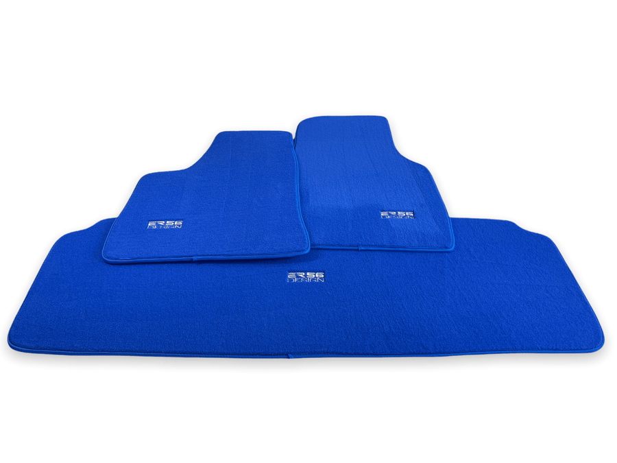 Floor Mats For Tesla Model S Blue Tailored Carpets ER56 Design - AutoWin