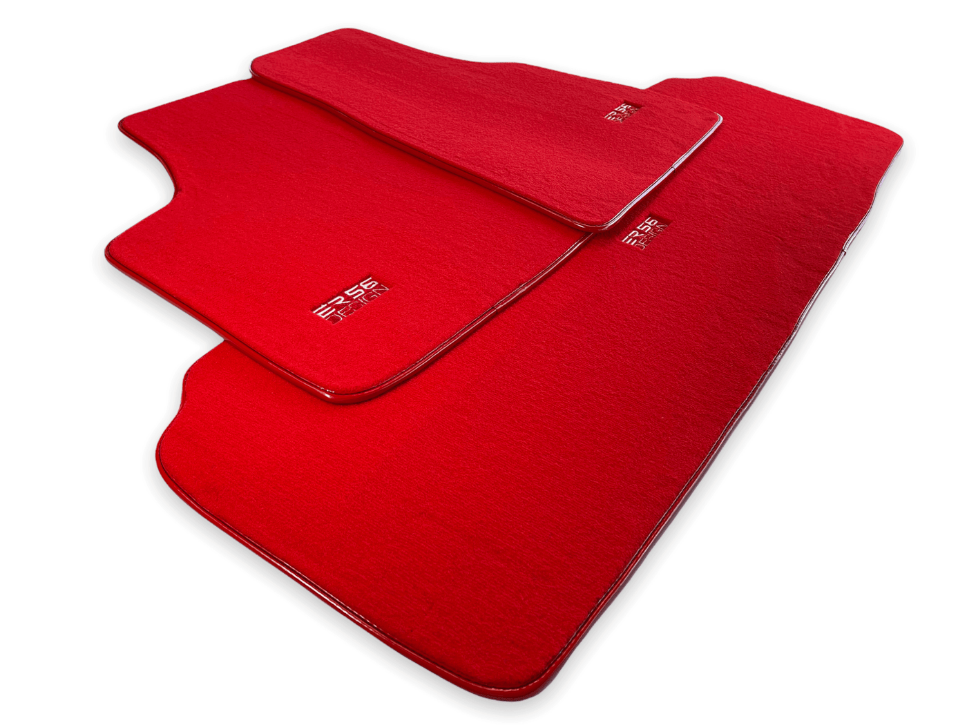 Floor Mats For Tesla Model Y Red Tailored Carpets ER56 Design - AutoWin
