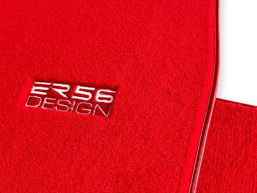 Floor Mats For Tesla Model Y Red Tailored Carpets ER56 Design - AutoWin