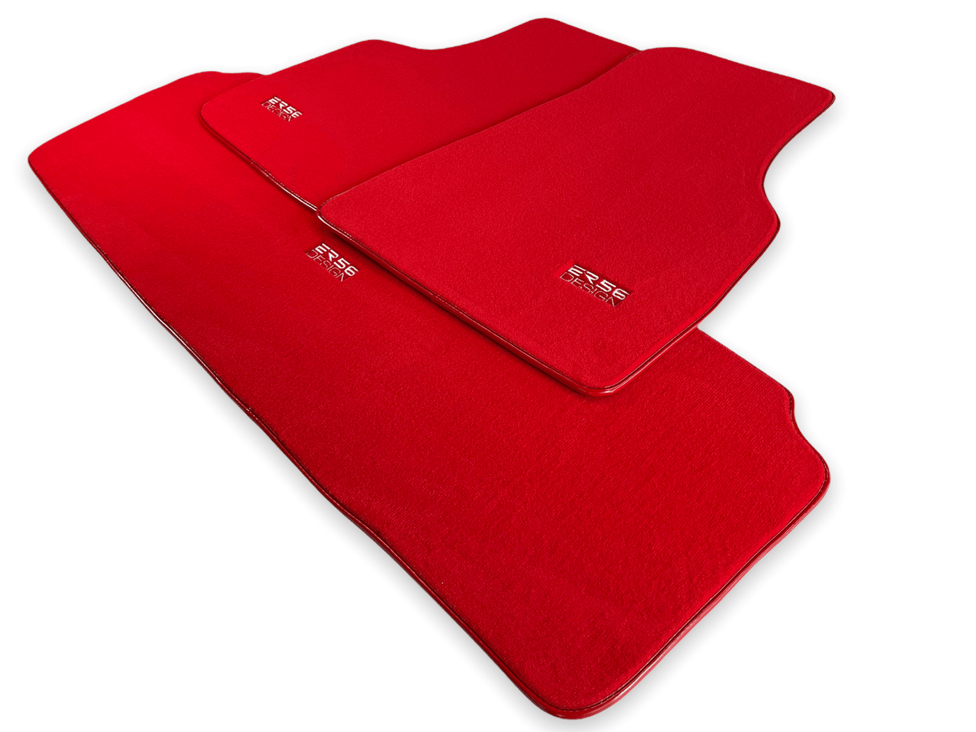 Floor Mats For Tesla Model Y Red Tailored Carpets ER56 Design - AutoWin