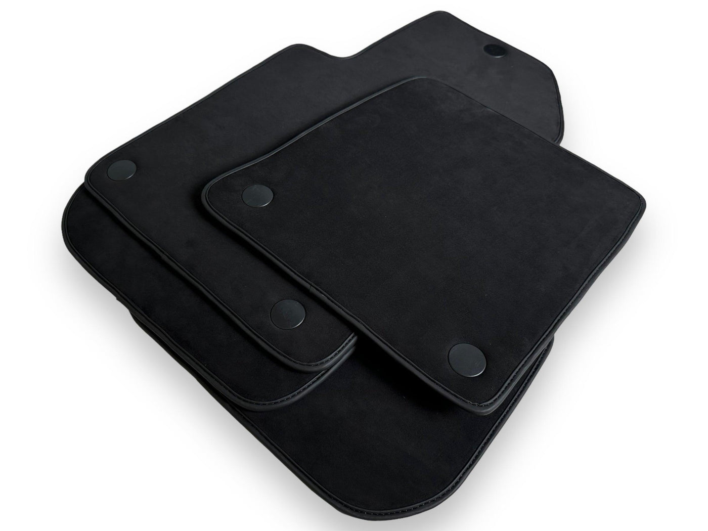 Genuine Alcantara Floor Mats for Ferrari 599 Coupe 2006-2012 Black ER56 Design - AutoWin