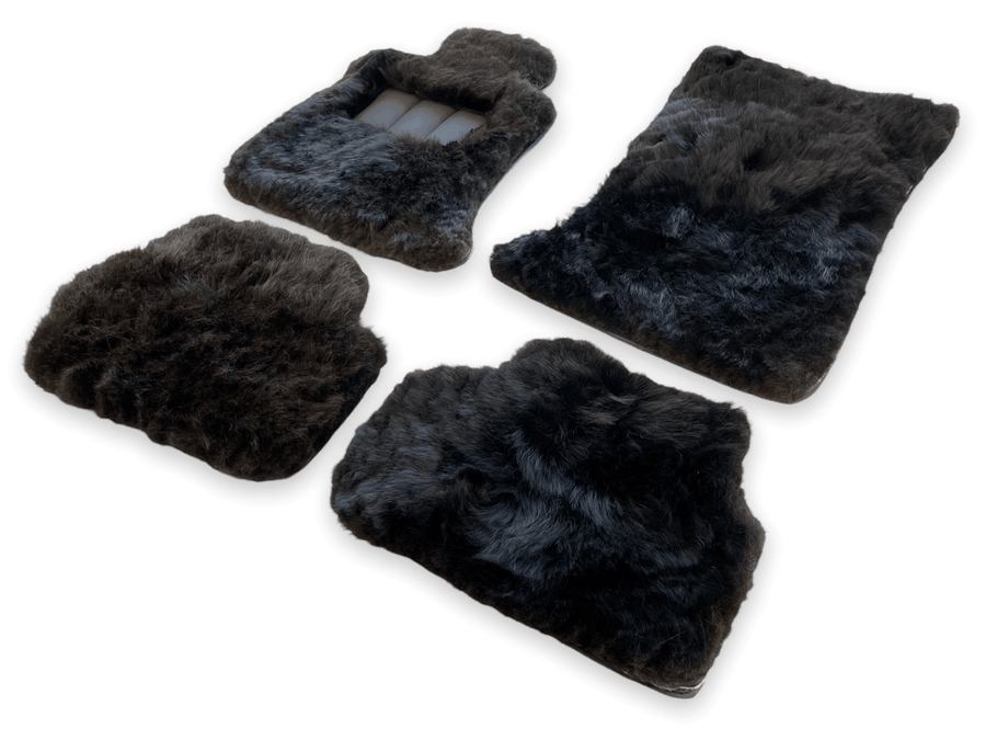 Genuine Sheepskin Floor Mats Rolls Royce Wraith 2013–2023 Er56 Design - AutoWin