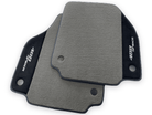 Gray Floor Mats For Ferrari 488 Spider 2015-2022 Alcantara Leather - AutoWin