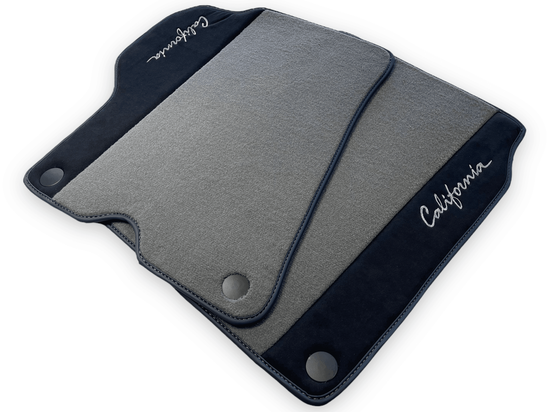 Gray Floor Mats For Ferrari California 2008-2014 With Alcantara - AutoWin