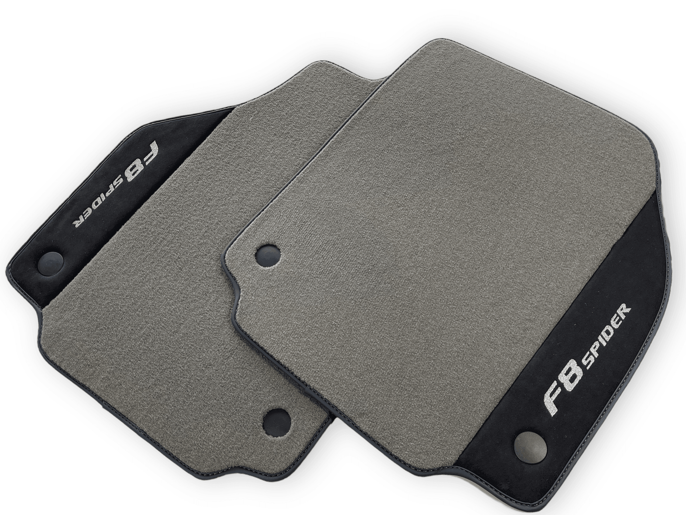 Gray Floor Mats For Ferrari F8 Spider 2019-2022 With Alcantara Leather - AutoWin