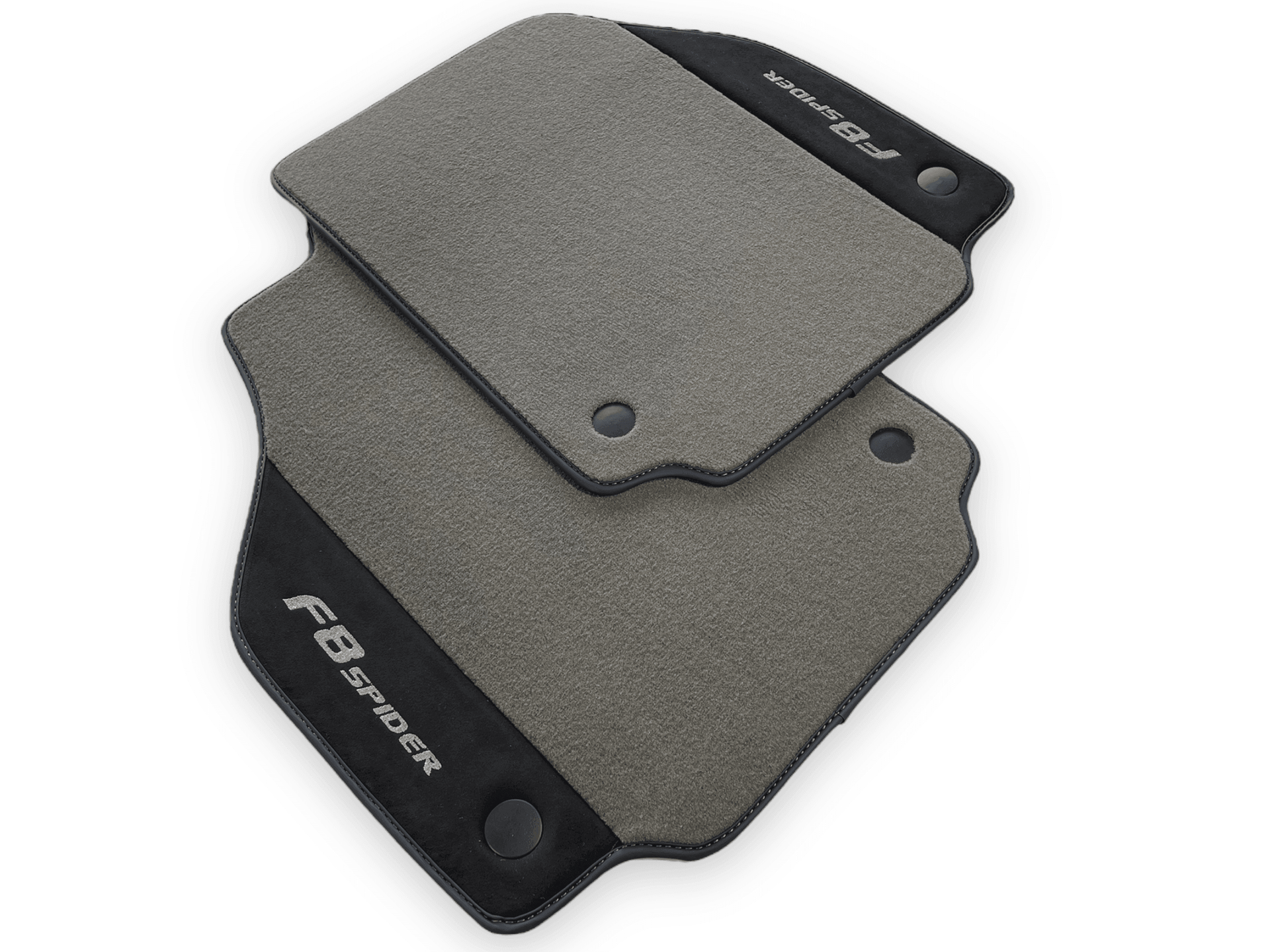 Gray Floor Mats For Ferrari F8 Spider 2019-2022 With Alcantara Leather - AutoWin