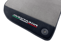 Gray Floor Mats for Lamborghini Aventador With Alcantara Leather - AutoWin