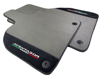 Gray Floor Mats for Lamborghini Aventador With Alcantara Leather - AutoWin